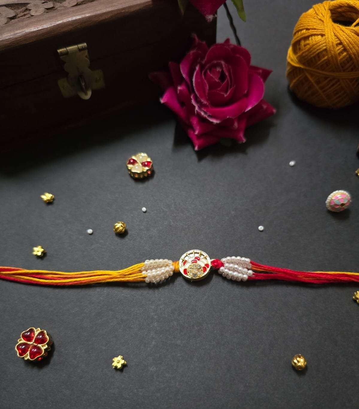 Pearl Floral Designer Rakhi