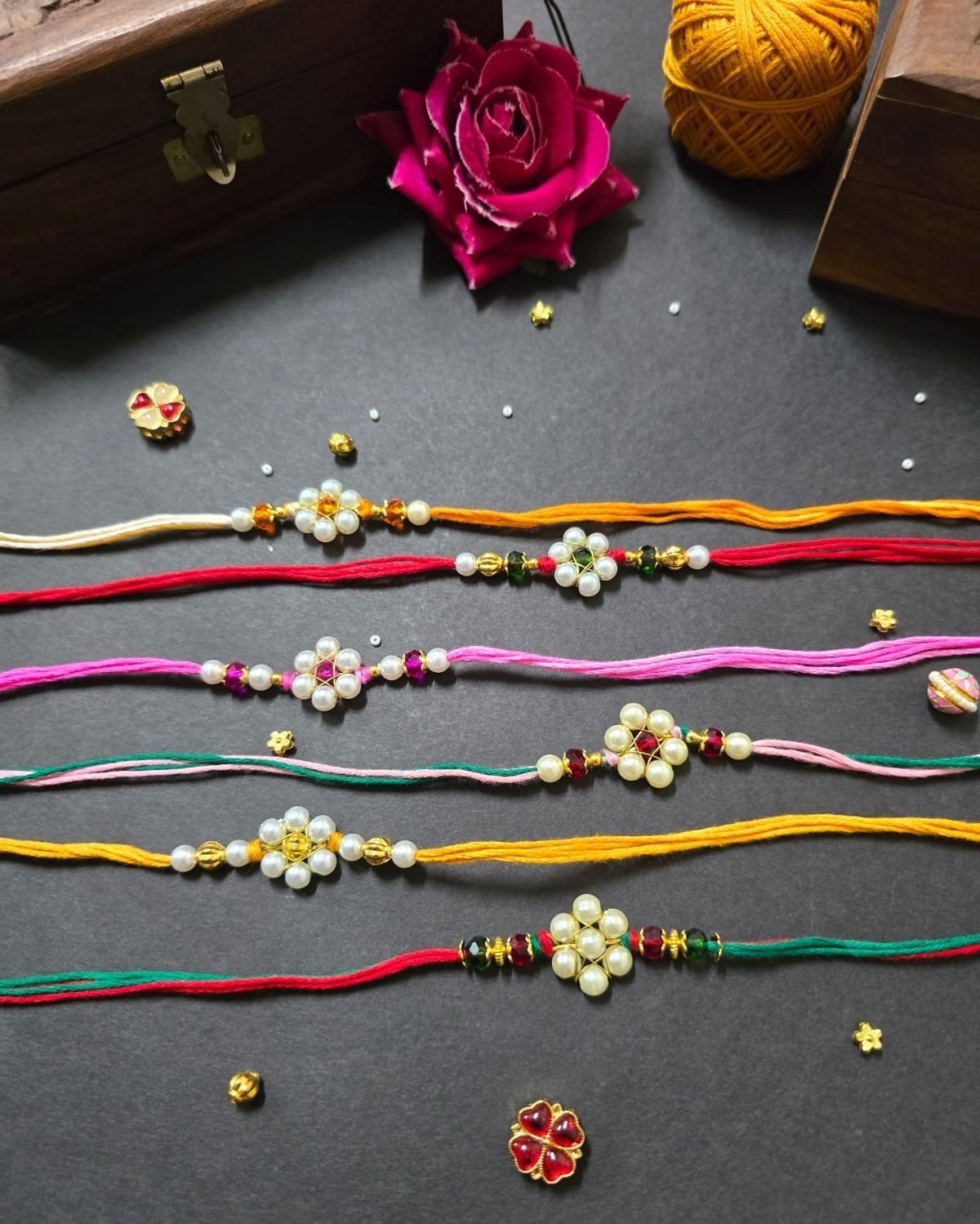 Pearl Floral Rakhi Collection